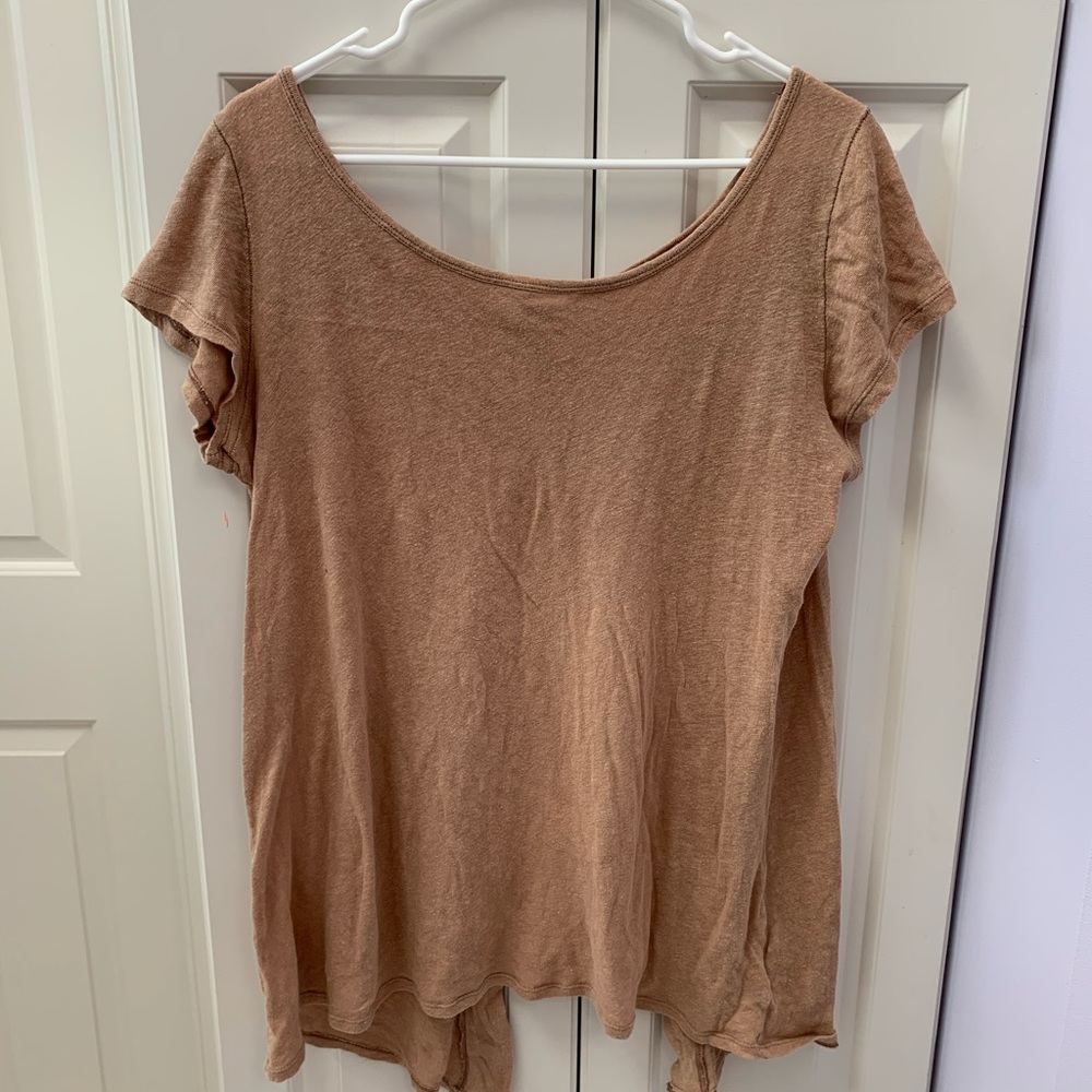Free People Open-Back Shirt